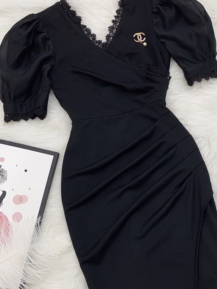 black-bodycon-party-dresses-for-women-mix-lace-fabric-v1489-4